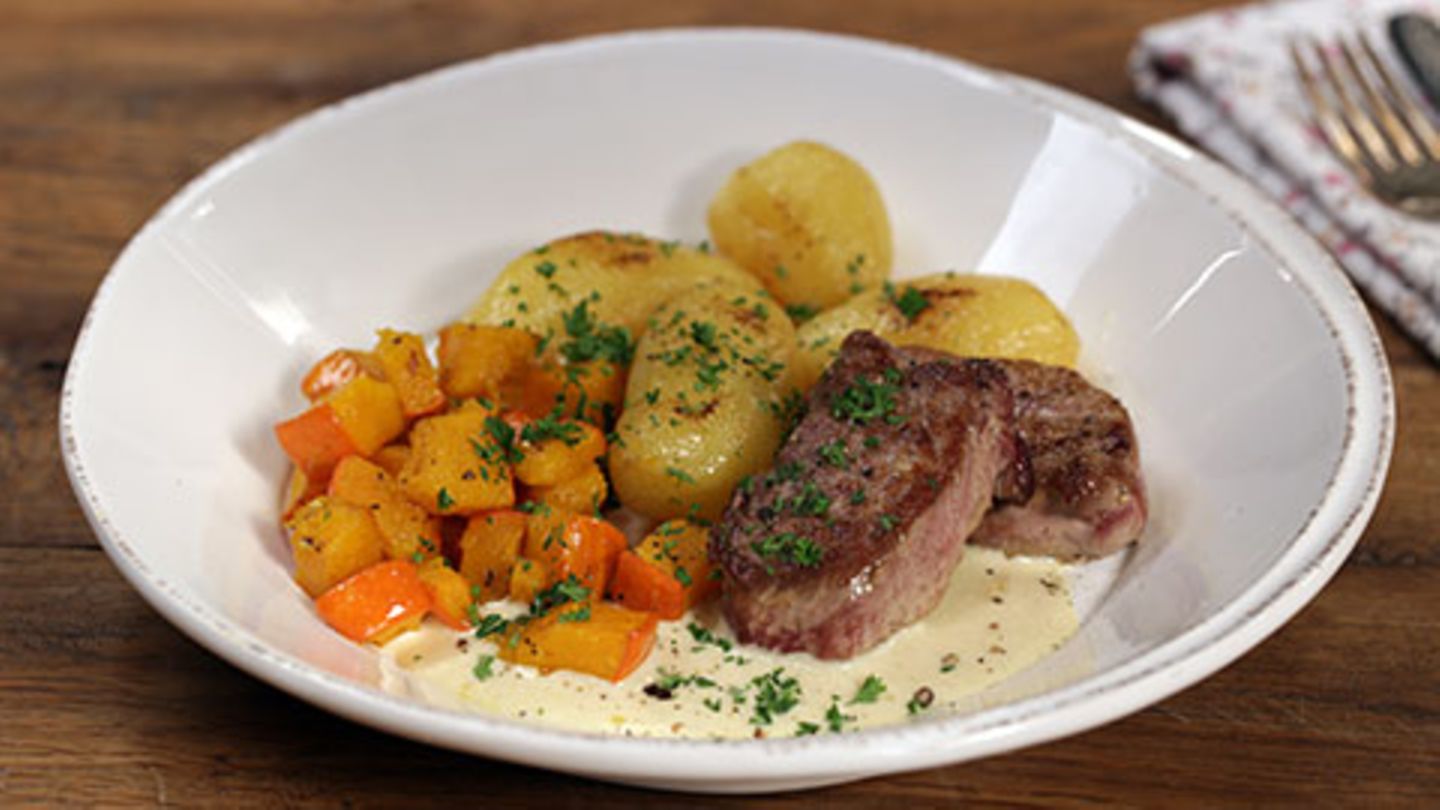 Medaillons mit Kürbis und Zitronenrahm Rezept