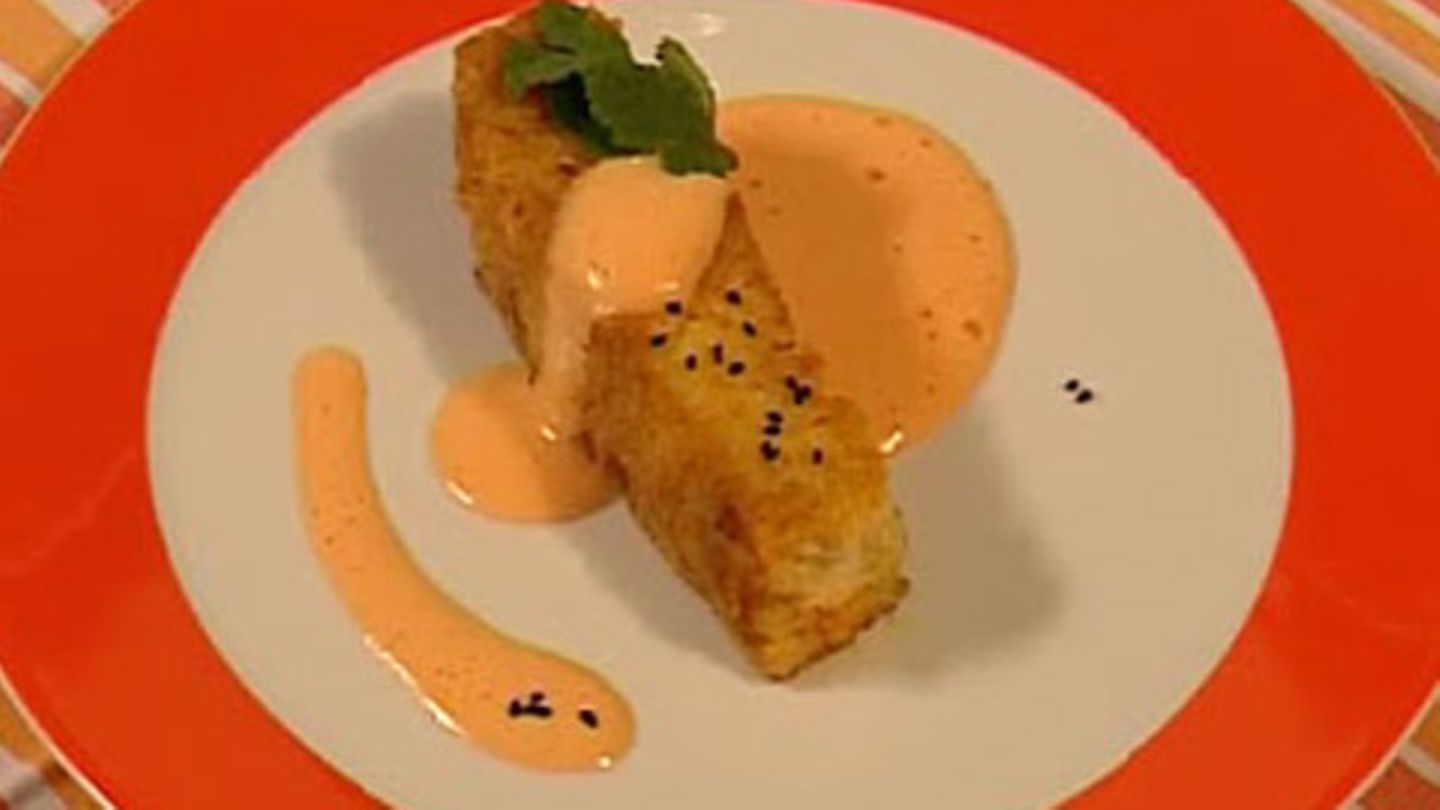 Arme Ritter mit Möhrensabayon Rezept