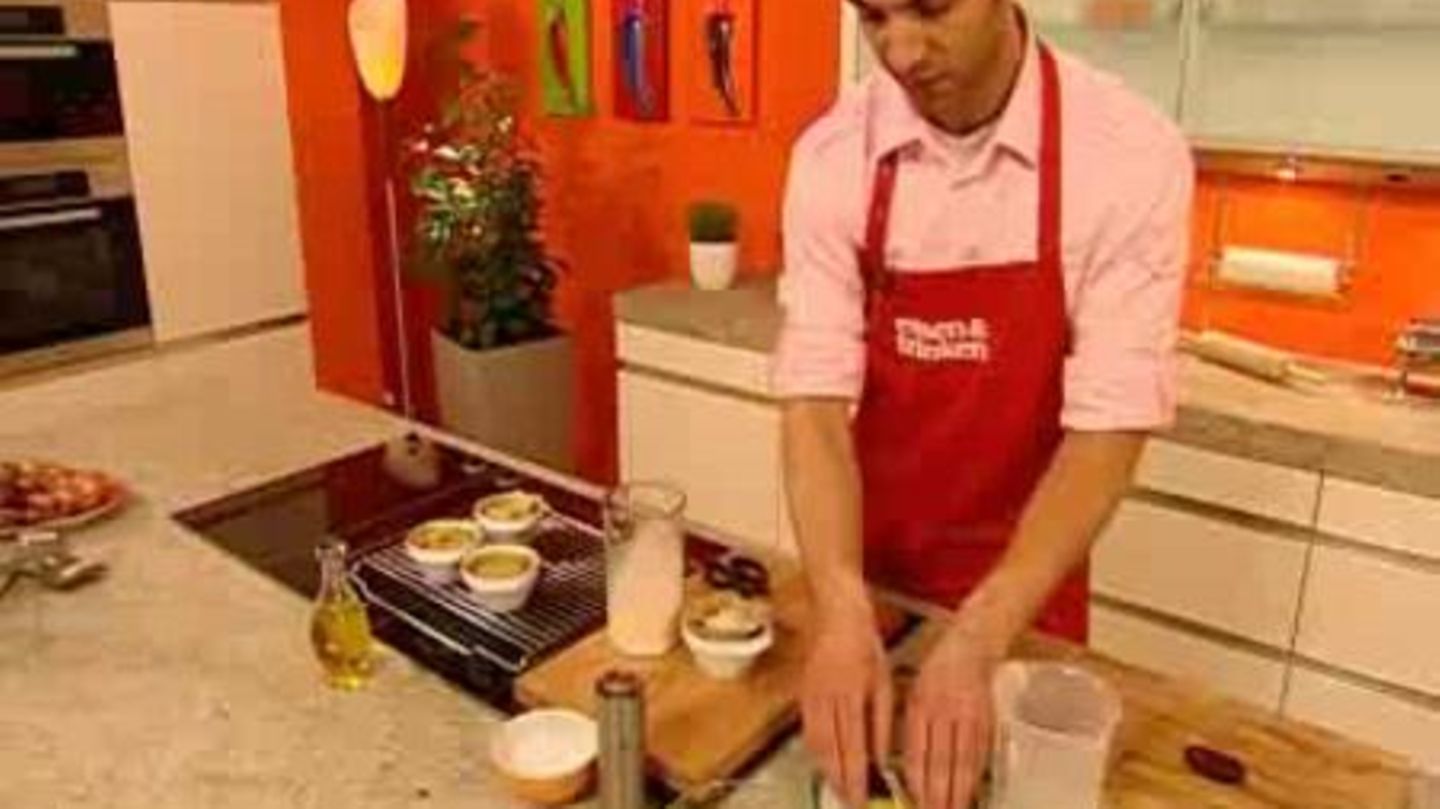 Gemüsetürmchen mit Basilikum-Dip Rezept