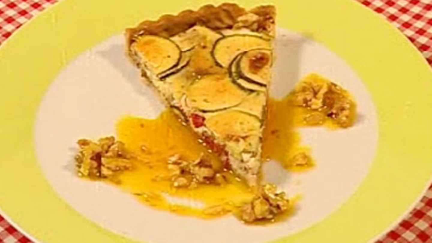 Zucchinitarte mit Orangenkaramell Rezept
