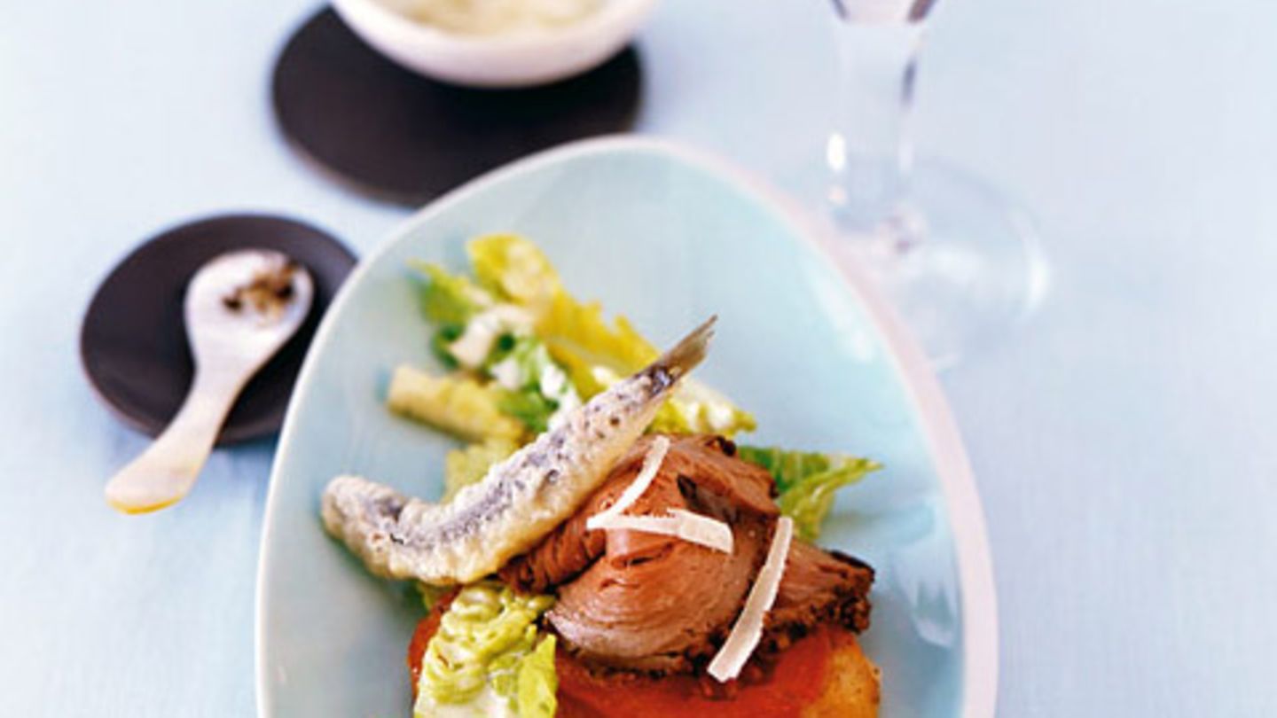 Caesar's Salad mit Rinderfilet Rezept