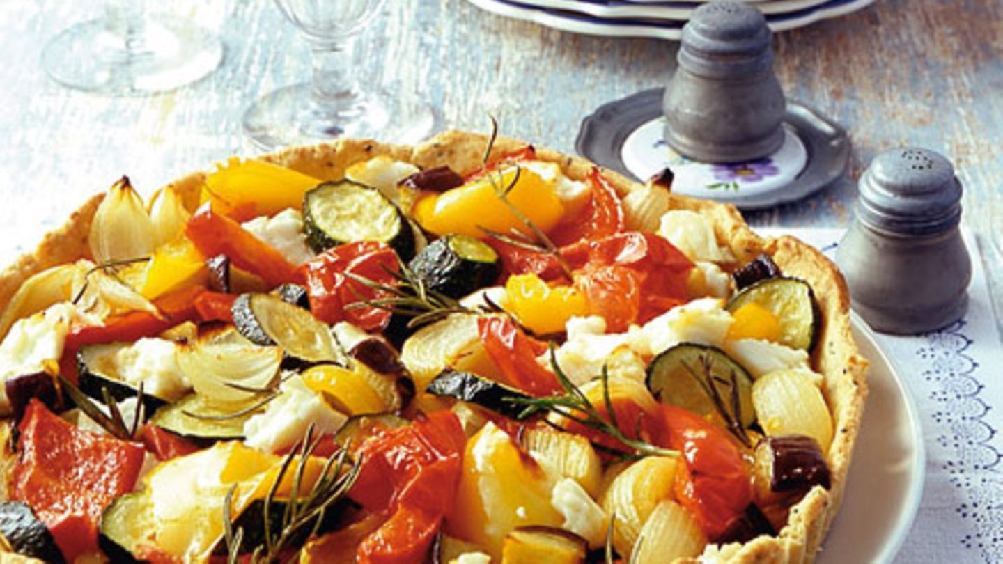 Ofengemüse-Quiche Rezept