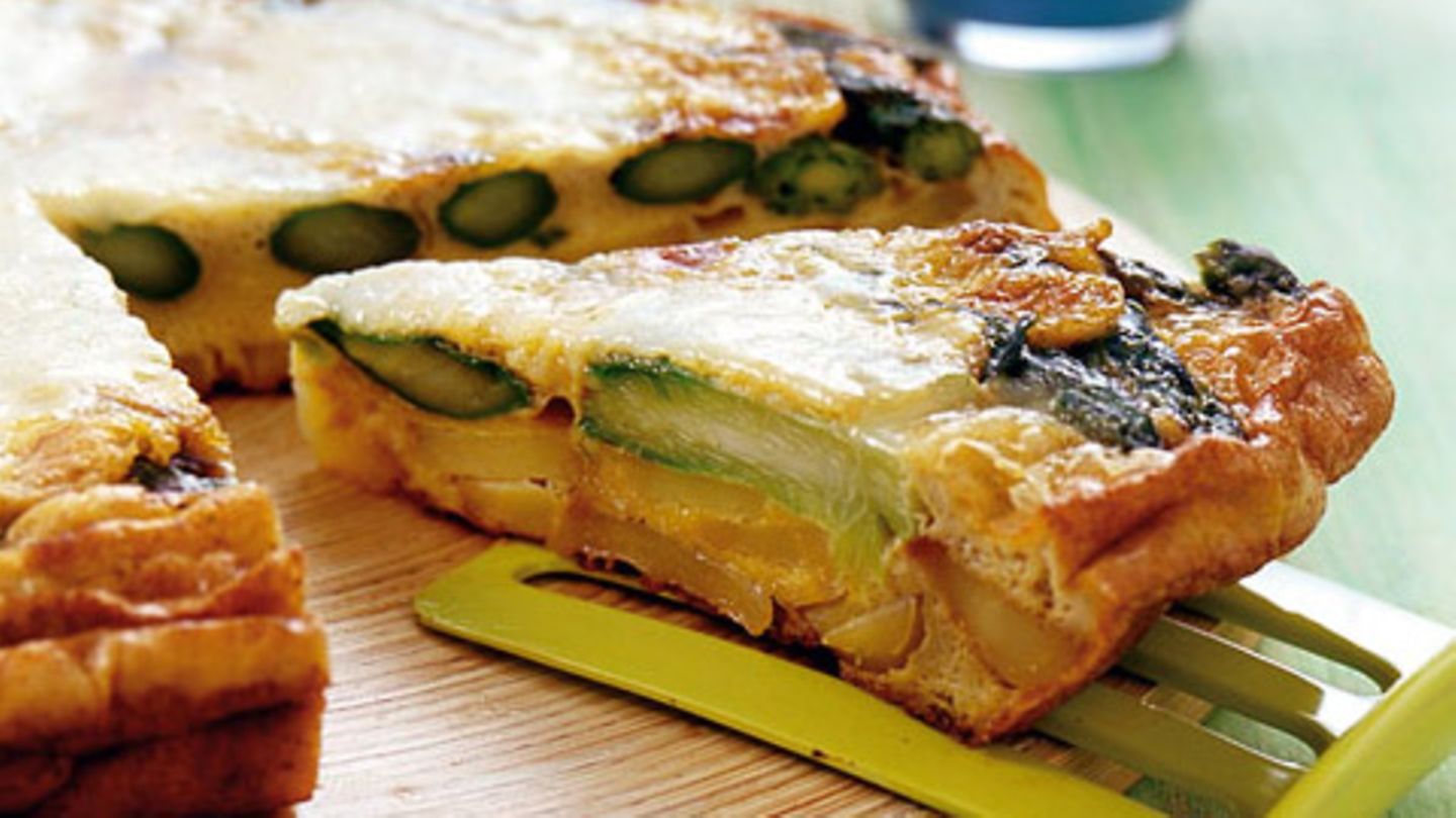 Spargel-Frittata mit Petersilienpesto Rezept