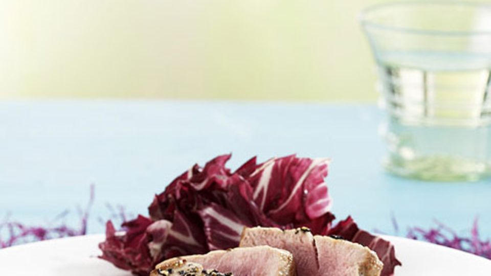 Thunfischsteaks mit Melonen-Salsa