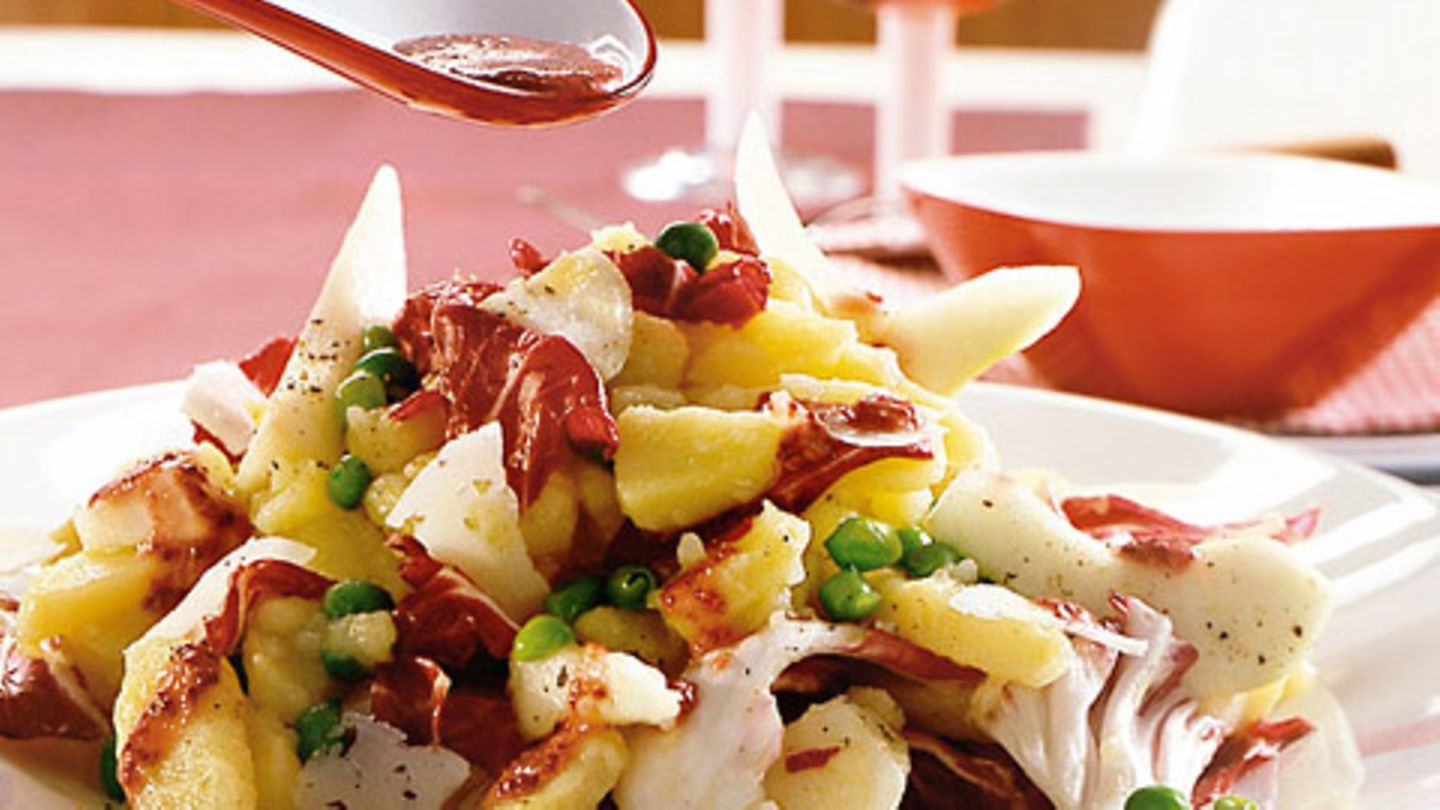 Kartoffelsalat mit Birnen und Radicchio Rezept