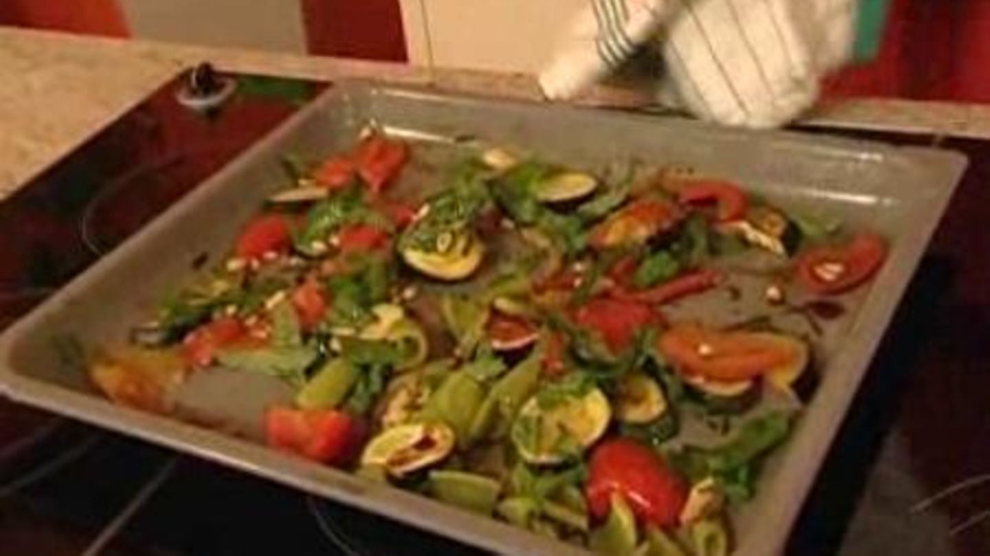 Ofengemüse mit gratiniertem Ziegenkäse Rezept