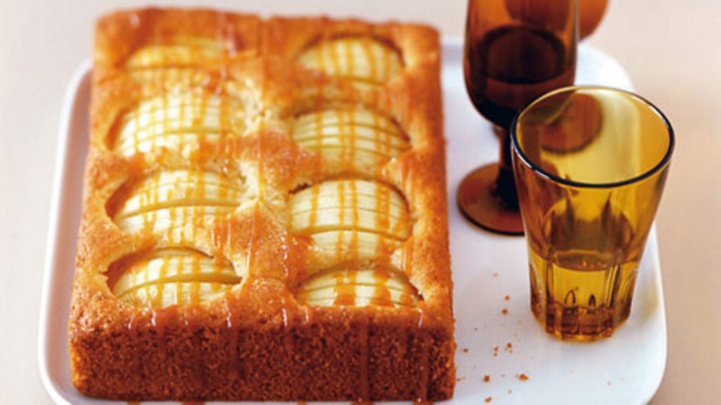 Apfelkuchen mit Toffeesirup Rezept