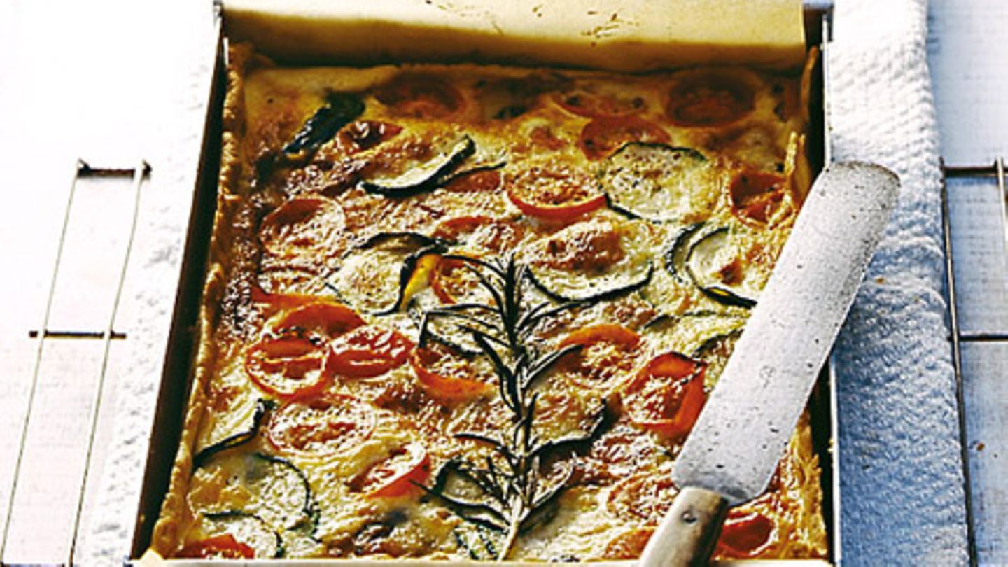 Zucchini-Tomaten-Quiche Rezept