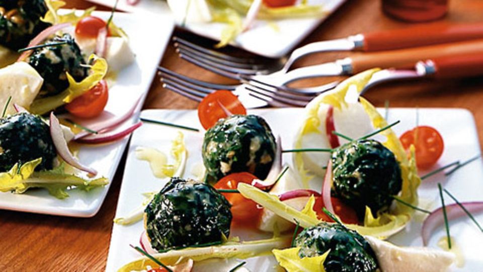 Spinatknödel-Salat