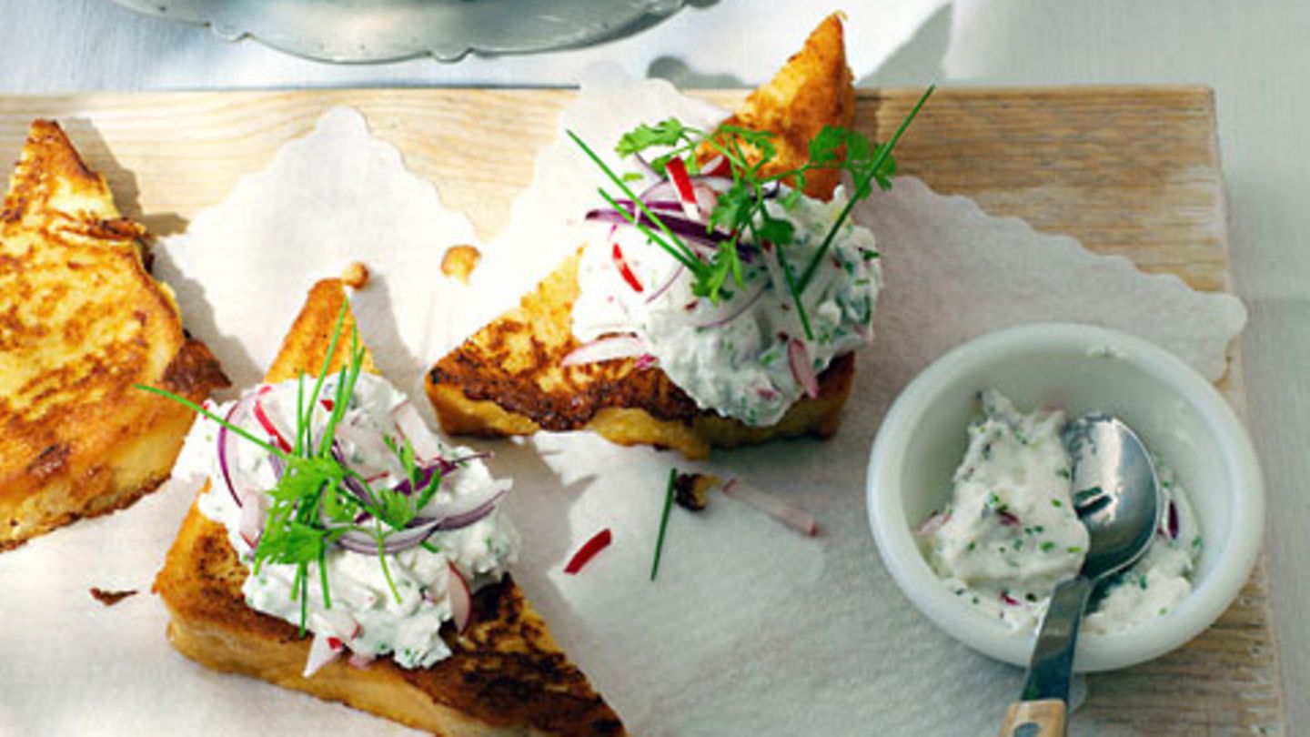 Kräuter-Ricotta mit French Toast Rezept