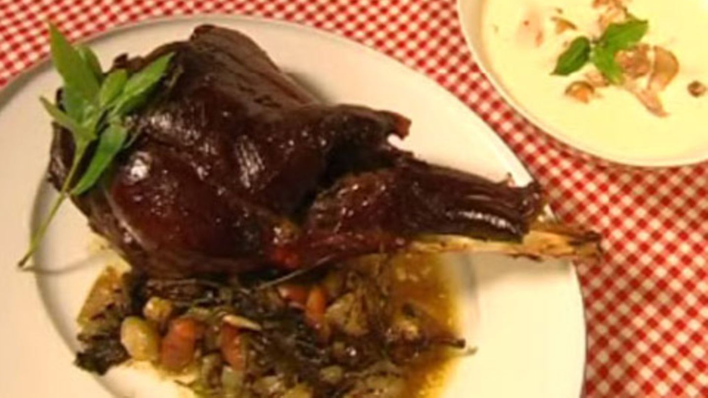 Rehkeule mit Pfifferling-Rahmsauce Rezept