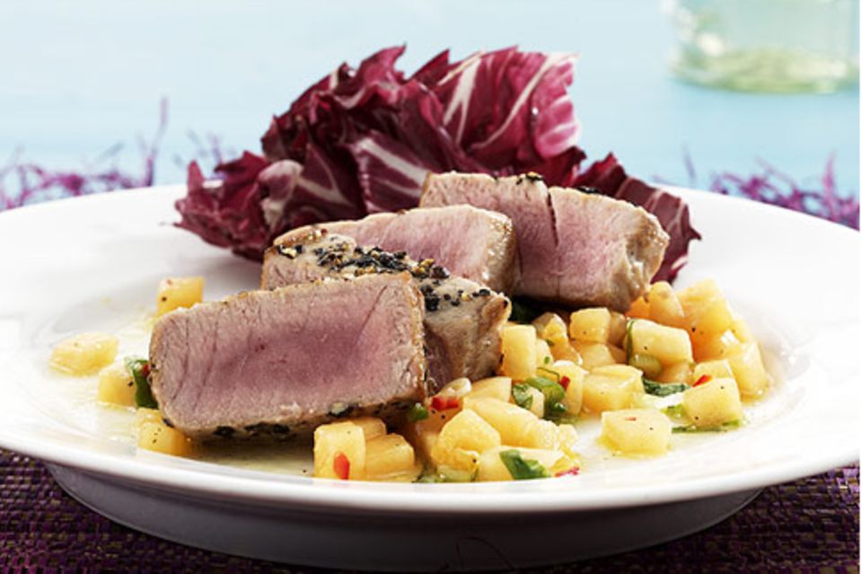 Thunfischsteaks mit Melonen-Salsa
