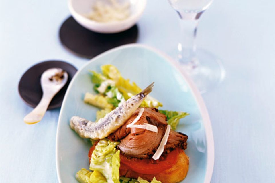 Caesar's Salad mit Rinderfilet