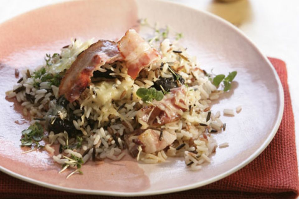 Trigano-Reis mit Backpflaumen und Bacon Trigano-Reis mit Backpflaumen und Bacon