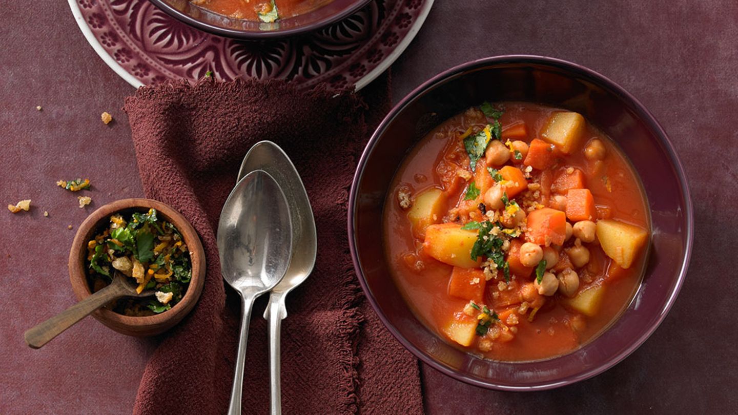 Kartoffel-Möhren-Kichererbsen-Eintopf Rezept