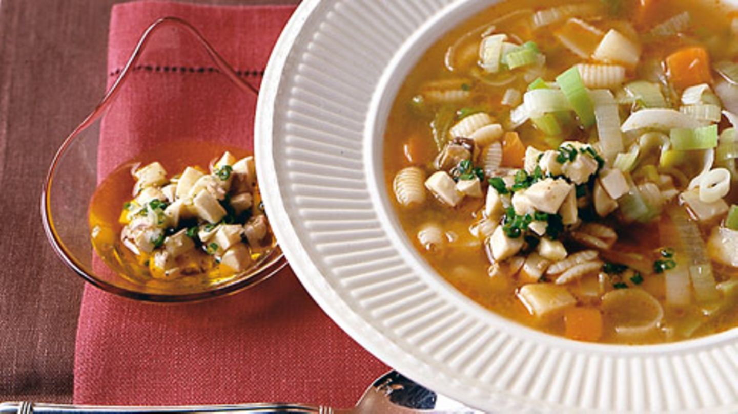 Gemüseeintopf mit Champignon-Vinaigrette Rezept
