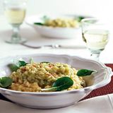 Birnen-Chili-Risotto mit Feldsalat