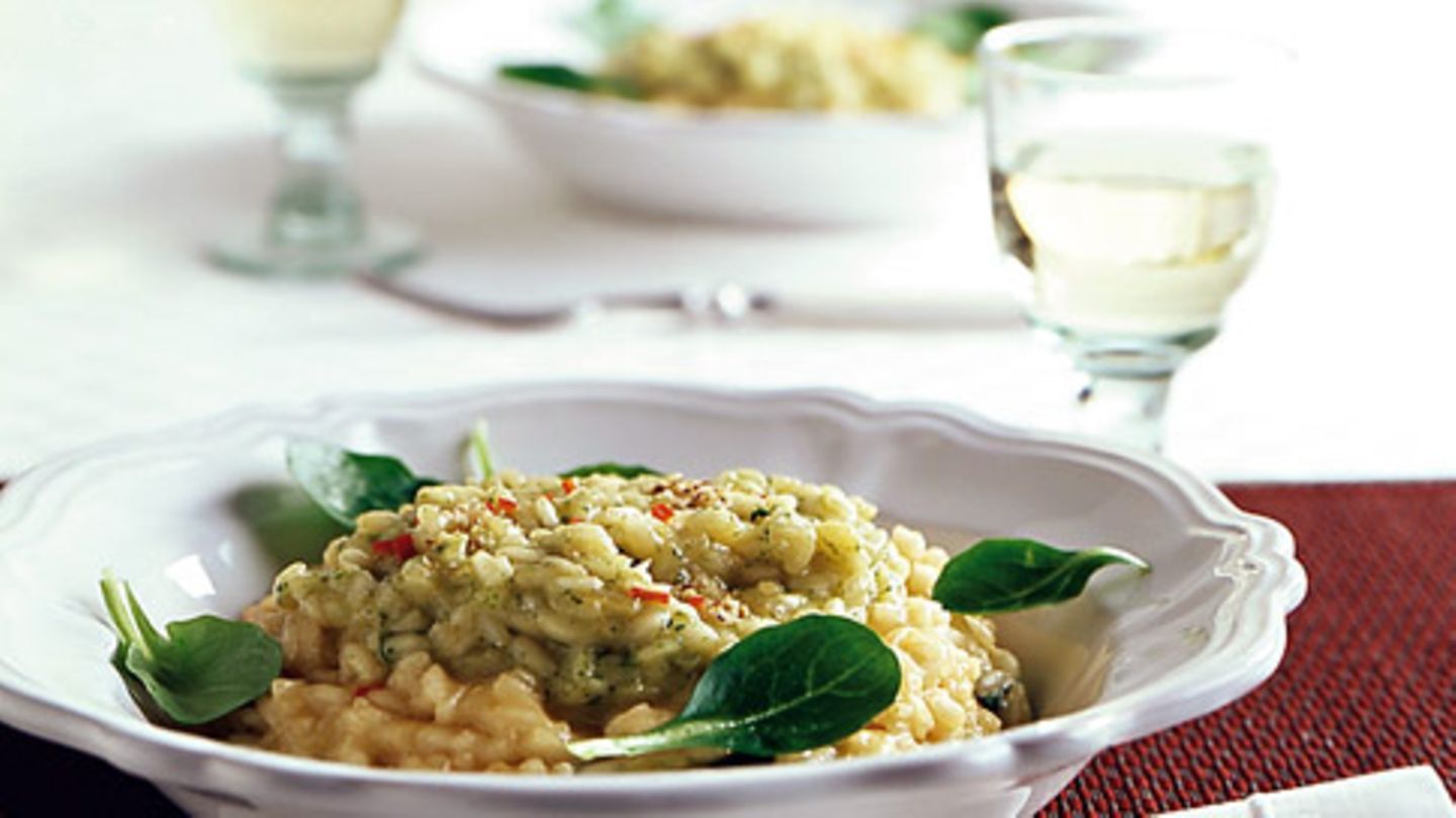 Birnen-Chili-Risotto mit Feldsalat Rezept - [ESSEN UND TRINKEN]