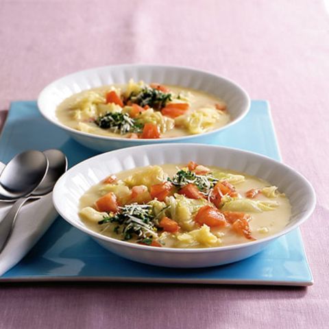 Kartoffel-Wirsing-Suppe mit Gremolata