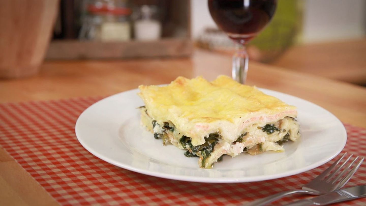 Rezept für Lachs-Spinat-Lasagne von Fabio Haebel Rezept