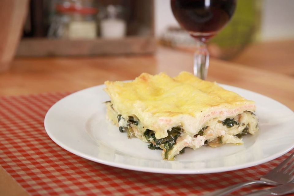 Rezept für Lachs-Spinat-Lasagne von Fabio Haebel