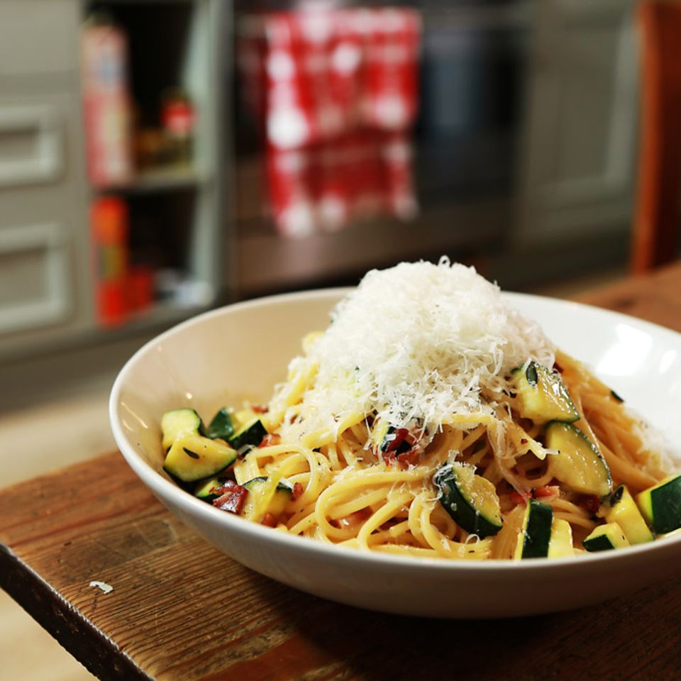 Rezept für Zucchini-Carbonara