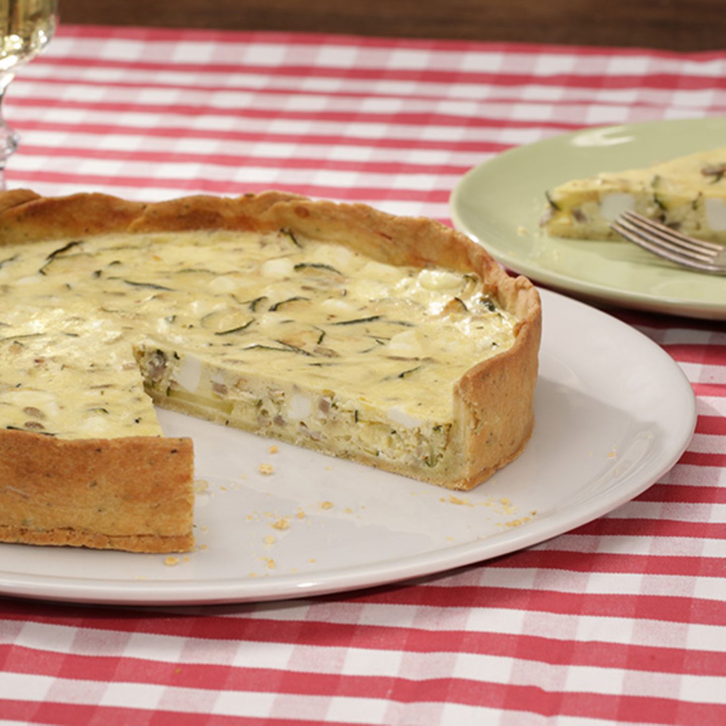 Schafskäse-Zucchini-Quiche