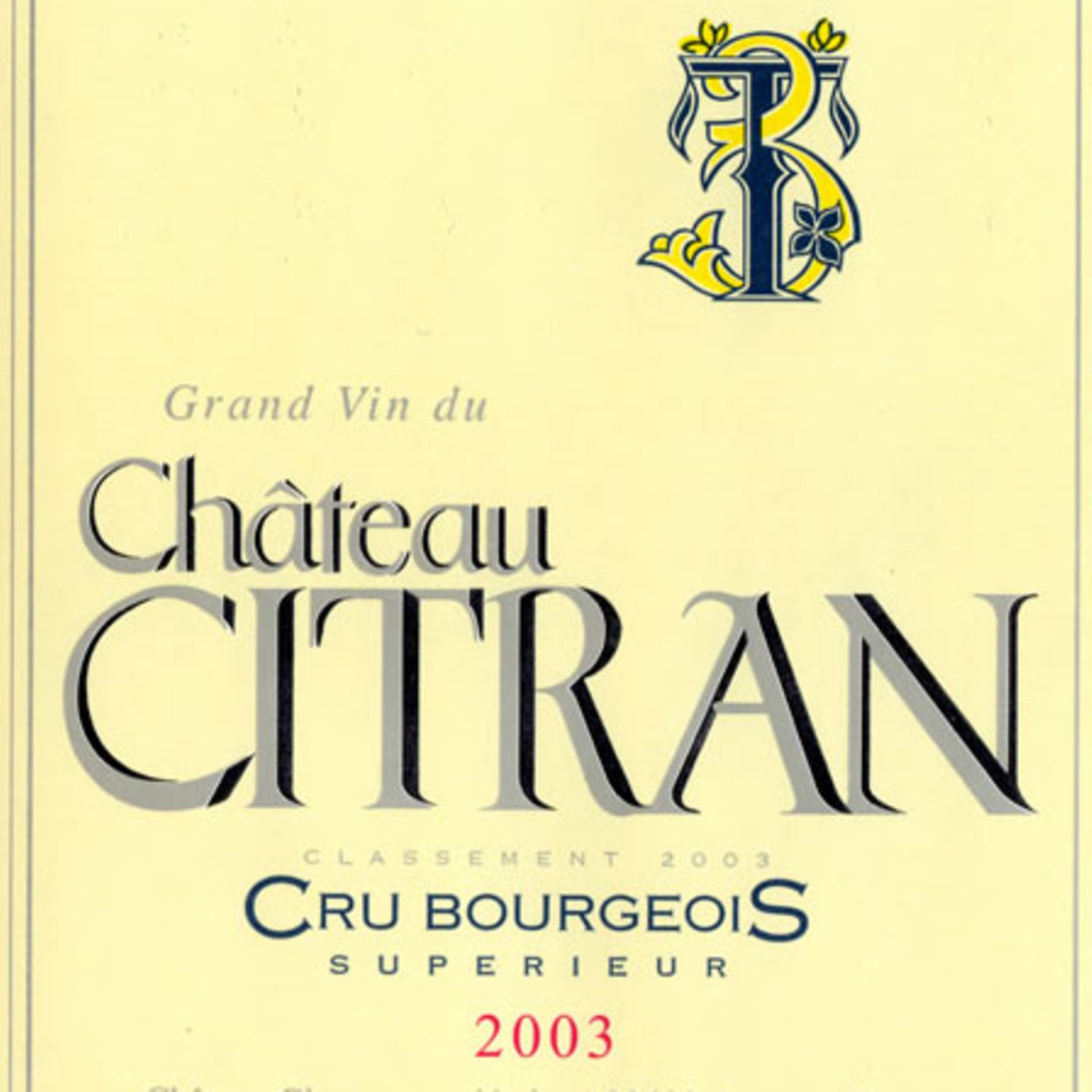 Château Citran Crus Bourgeois Superieur 2003