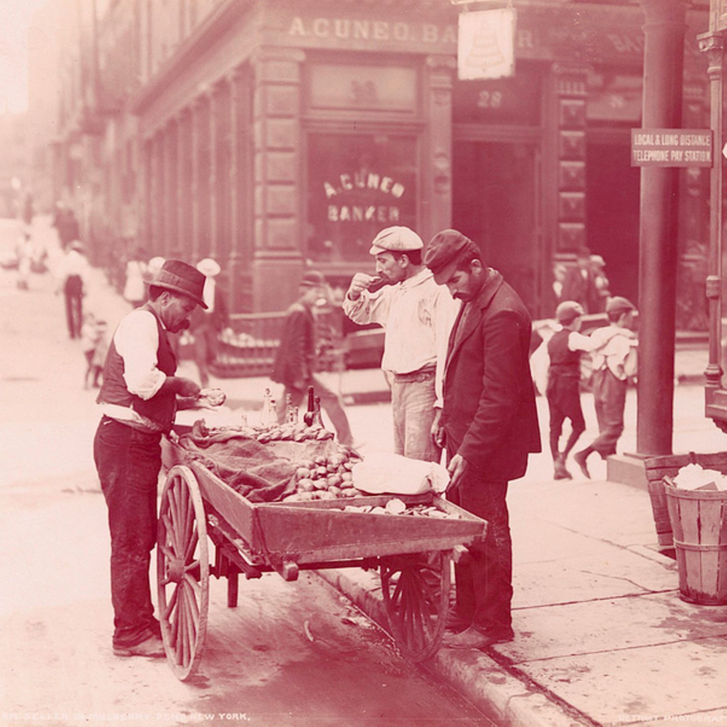 Muschelverkäufer um 1904