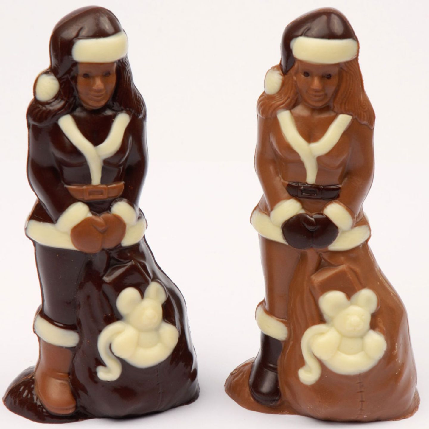 Weihnachtsfrau aus Schokolade