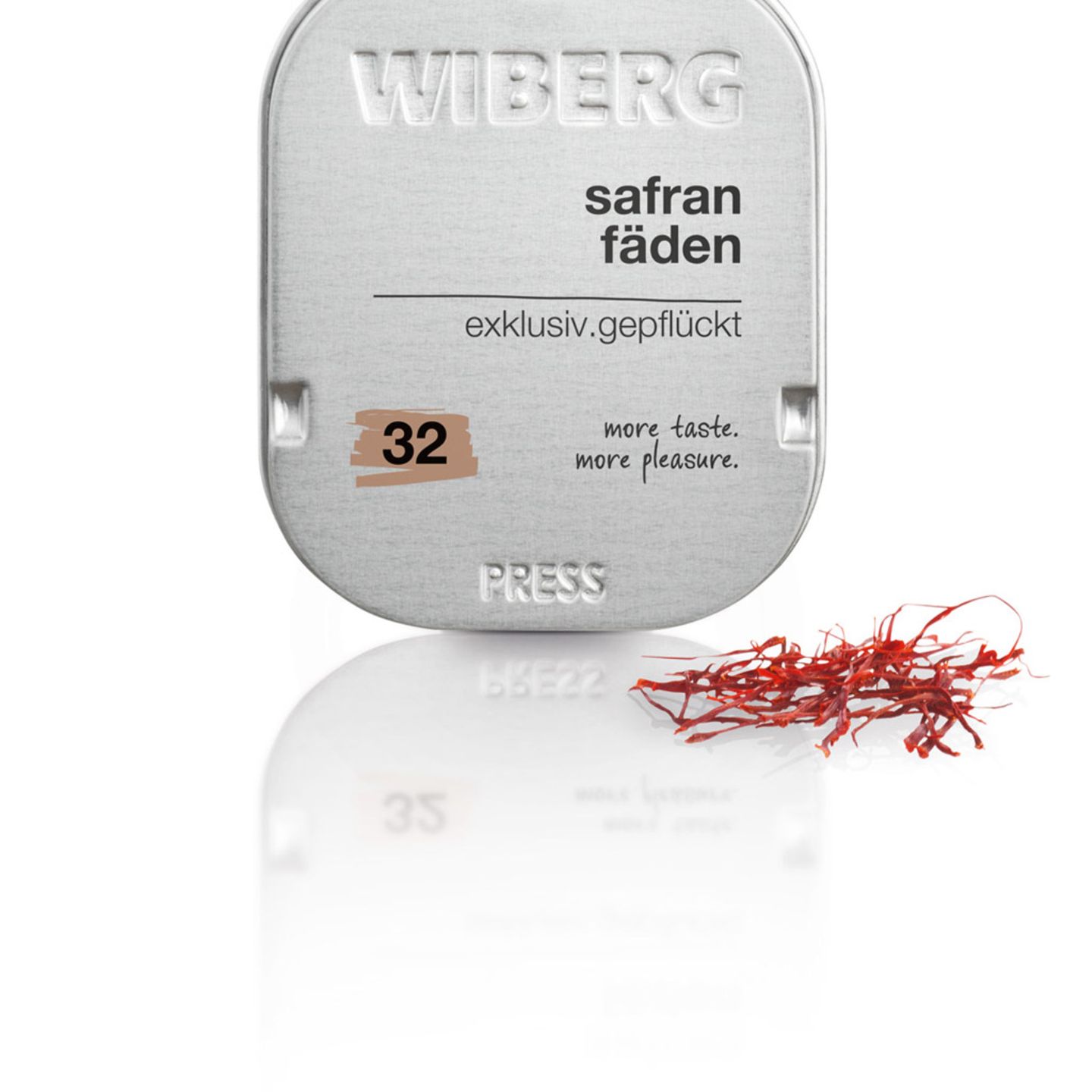 Safran-Fäden in Silberbox