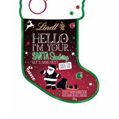 "Hello Santa Stocking"-Türanhänger von Lindt