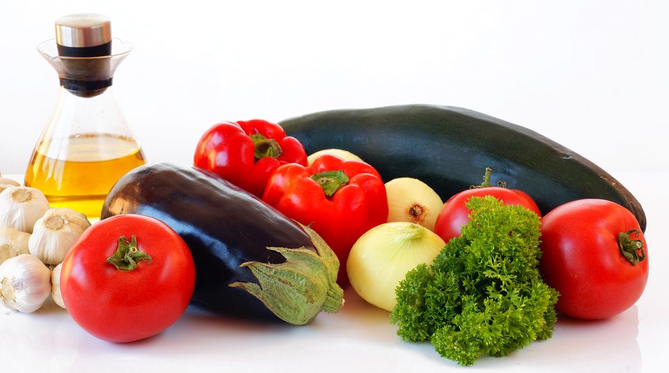 Frische Zutaten für Ratatouille Frische Zutaten für Ratatouille