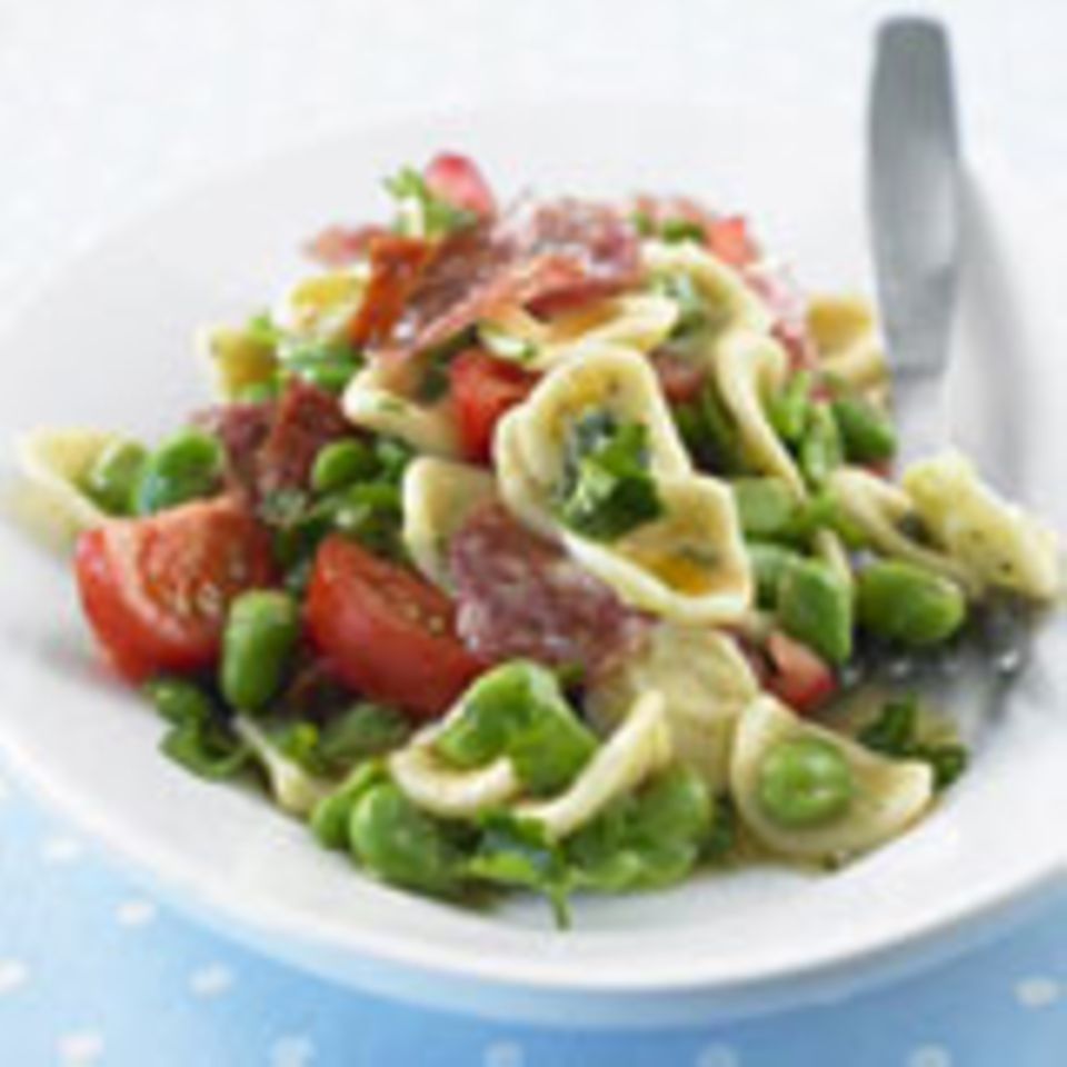 Nudel Salat mit dicken Bohnen Nudel Salat mit dicken Bohnen