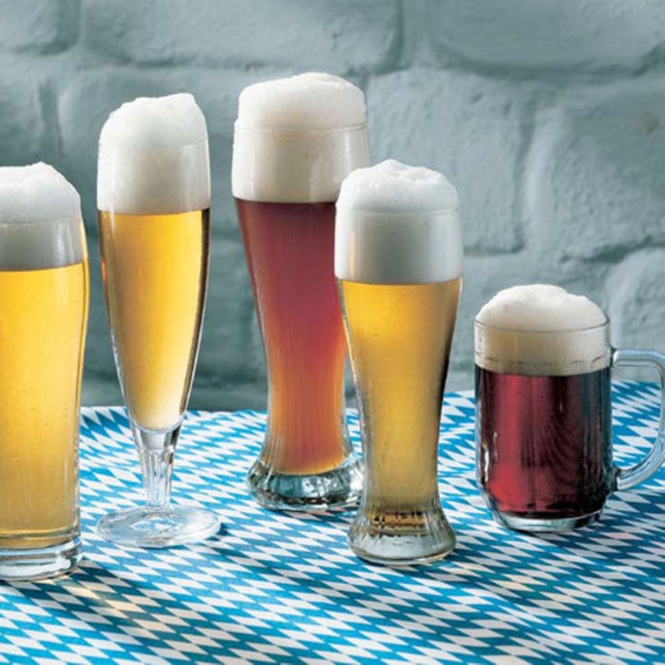Jede Biersorte hat ihr eigenes Glas Jede Biersorte hat ihr eigenes Glas