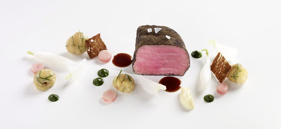 Hochrippe vom Almochsen im Steirereck Hochrippe vom Almochsen im Steirereck