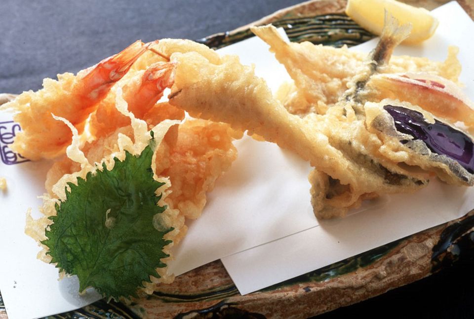 Tempura sind typisch japanische Snacks Tempura sind typisch japanische Snacks
