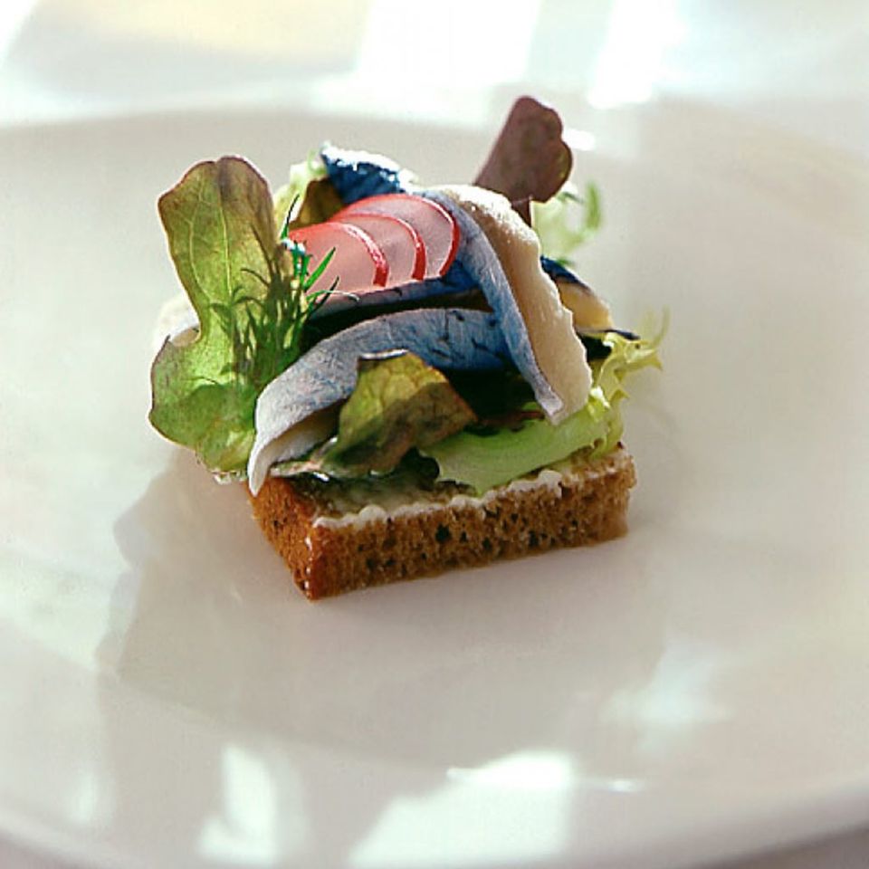 Smørrebrød mit Hering Smørrebrød mit Hering