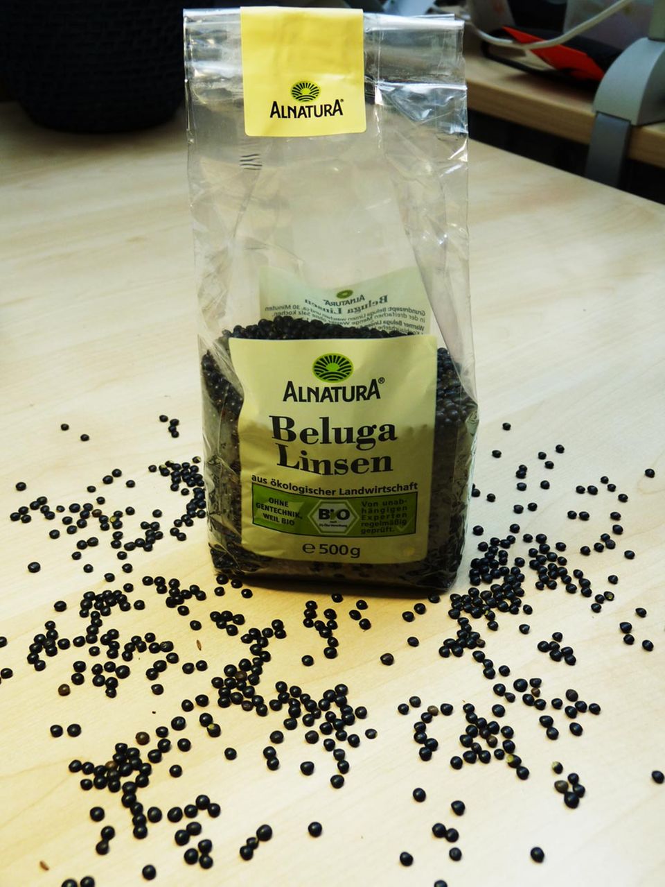 Abgepackte Belugalinsen Abgepackte Belugalinsen