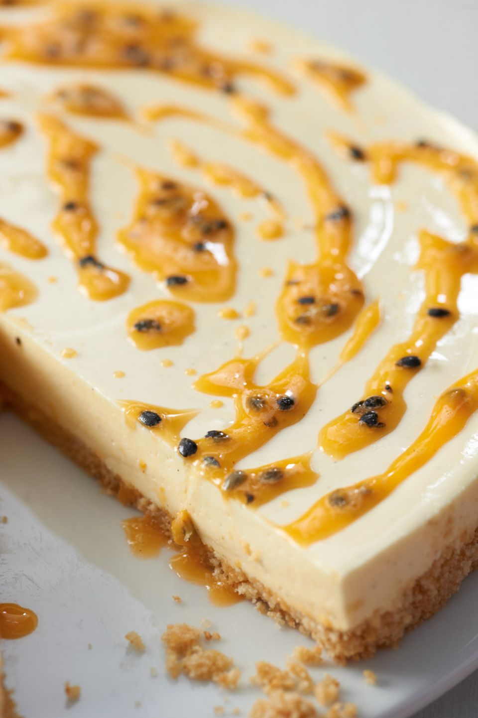 Ein Traum mit Passionsfrucht: Maracuja-Frischkäse-Torte Ein Traum mit Passionsfrucht: Maracuja-Frischkäse-Torte