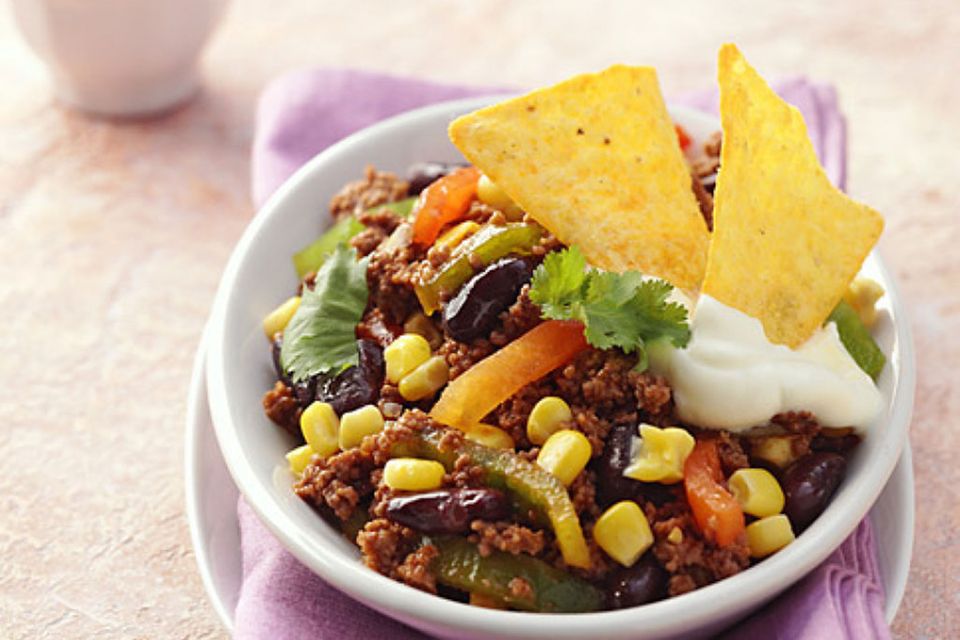 Chili con carne ist ein typisches Tex-Mex-Essen Chili con carne ist ein typisches Tex-Mex-Essen