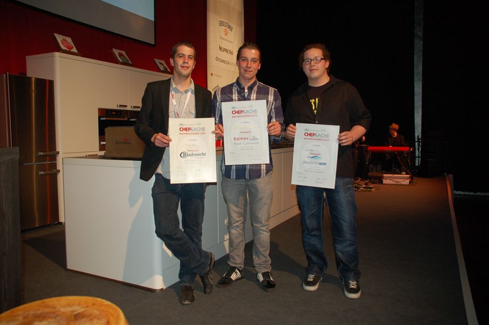 Die Erstplatzierten des Nachwuchspreises: Friedolin Janke, Alexander Neuberth und Vincent Stößel Die Erstplatzierten des Nachwuchspreises: Friedolin Janke, Alexander Neuberth und Vincent Stößel