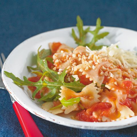 Pasta und Reis mit Tomatenmark