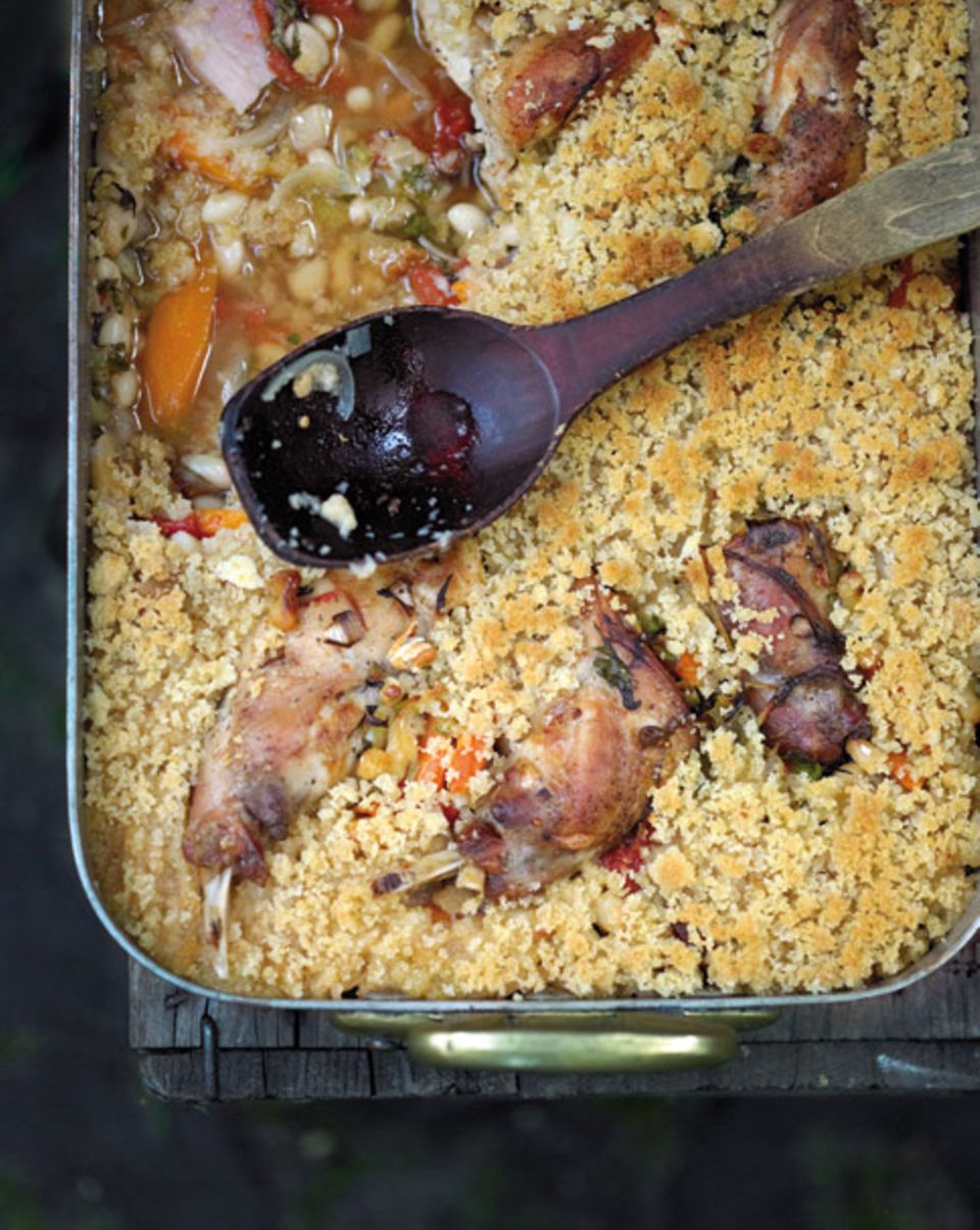 Cassoulet mit Kaninchenkeulen Cassoulet mit Kaninchenkeulen