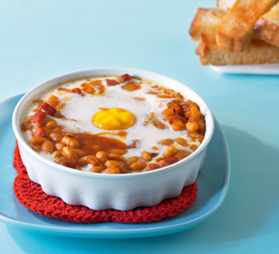 Baked Beans mit Spiegelei Baked Beans mit Spiegelei
