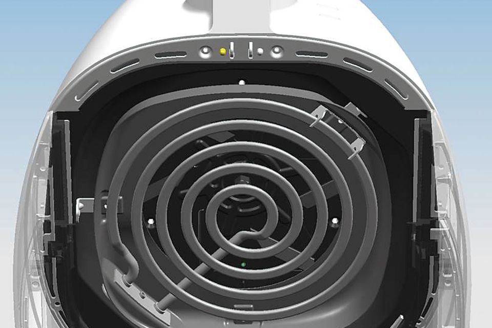 Aifryer Philips: Ein Heizelement sorgt für die nötige Hitze Aifryer Philips: Ein Heizelement sorgt für die nötige Hitze