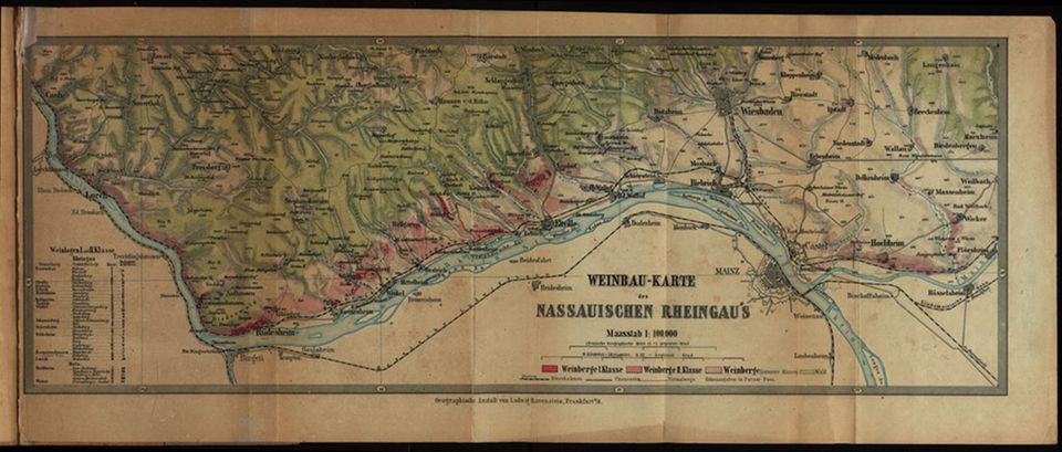 Die Weinlagenkarte von 1867 ist ein bedeutsamer Fund für die Weingeschichte Die Weinlagenkarte von 1867 ist ein bedeutsamer Fund für die Weingeschichte