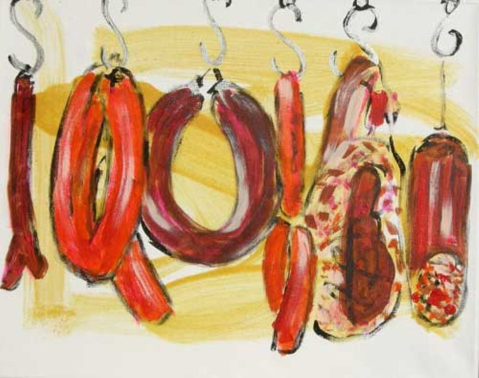Wurst in Kunstform - ein Ausstellungsstück Wurst in Kunstform - ein Ausstellungsstück