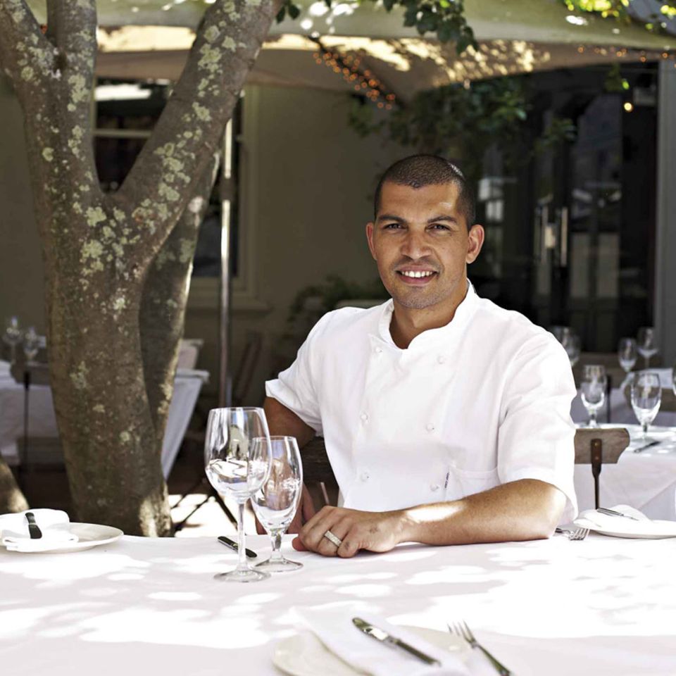 Reuben Riffel in seinem Restaurant in Kapstadt