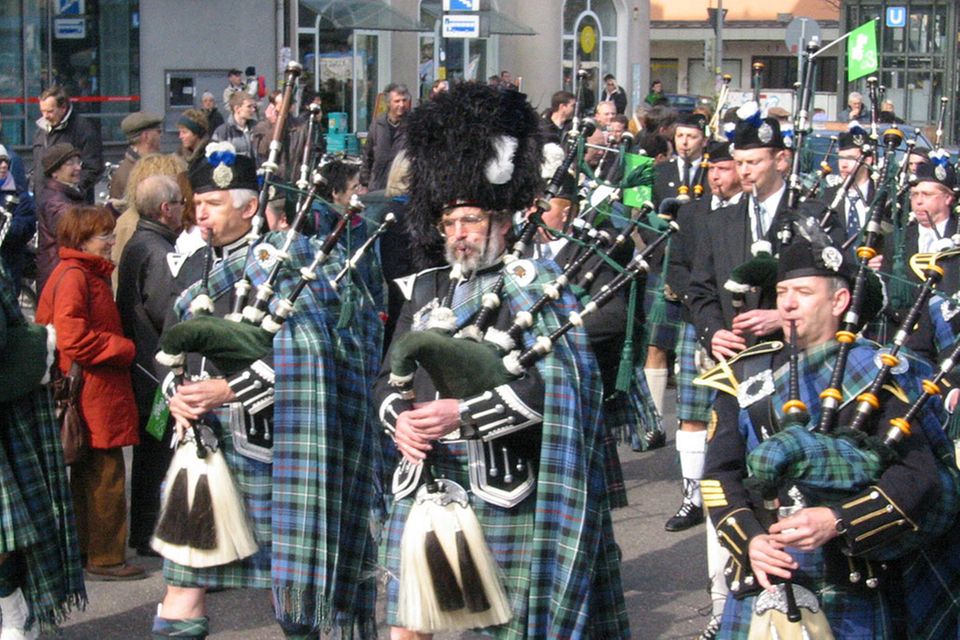 Traditionelle irische Musik bei der Münchener St. Patrick's Day-Parade